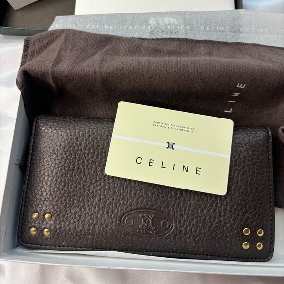 Celine Brown Leather Wallet Full Inclusion LIKE NEW - Picture 8 of 15